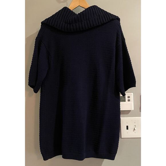Soft Surroundings Sweater Cardigan Cotton Chunky Knit Short Sleeve Small New - Picture 2 of 6